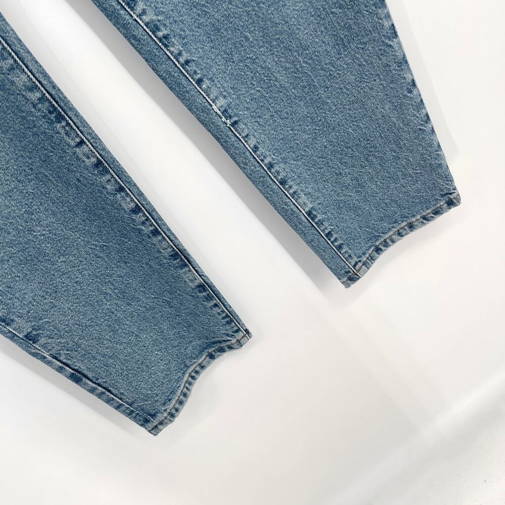 Good American Good Classic Distressed Straight Jeans NEW Sz 12/31 Stretch Blue - Picture 5 of 11